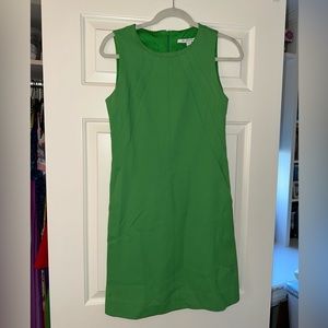 Vintage Diane Von Furstenberg authentic green shift dress size 6